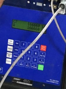 Load cell read out for calibration