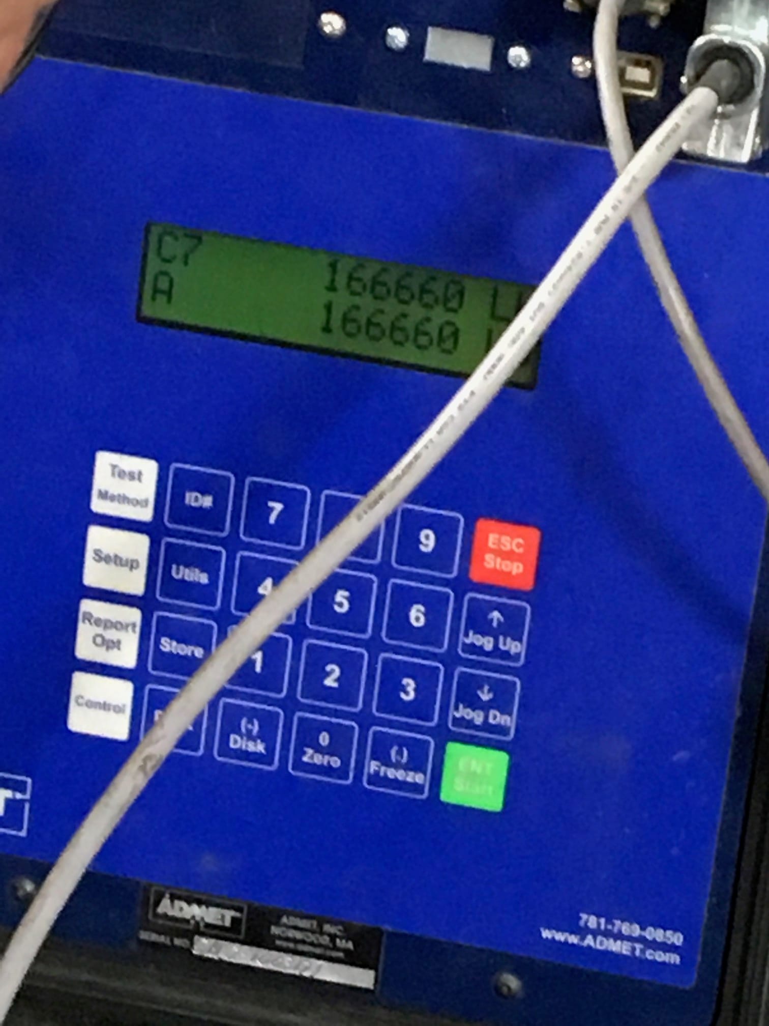 Load cell read out for calibration